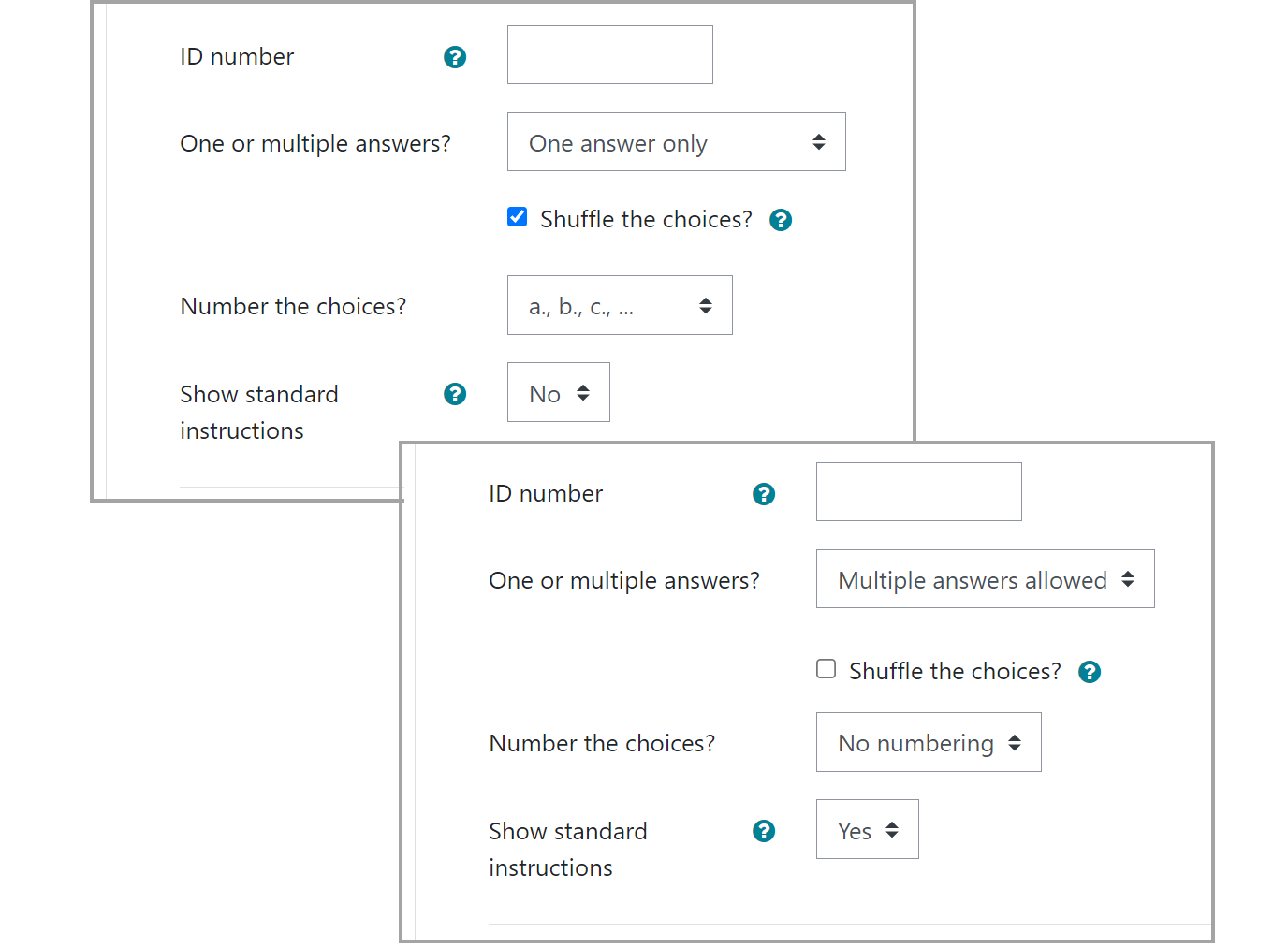 Adjust your Moodle Quz setting 