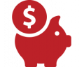 red piggy bank