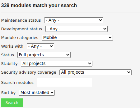 Drupal Mobile Modules