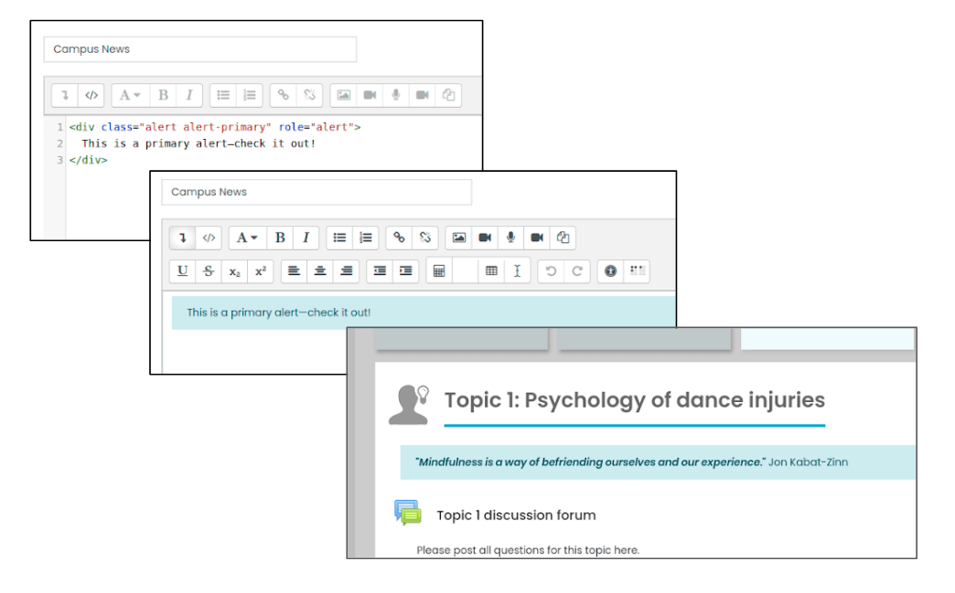 Evolution of using the Alerts component in the ATTO editor